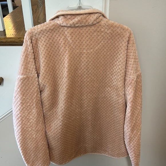 Simply Southern NEW Blush Quilted Sherpa Fleece Pullover - Picture 7 of 14